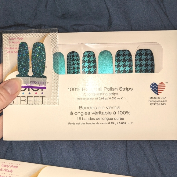 Last chance!Color Street Blue lot 3 Full Manicure Nail Polish Strips and Twosies - Picture 5 of 15